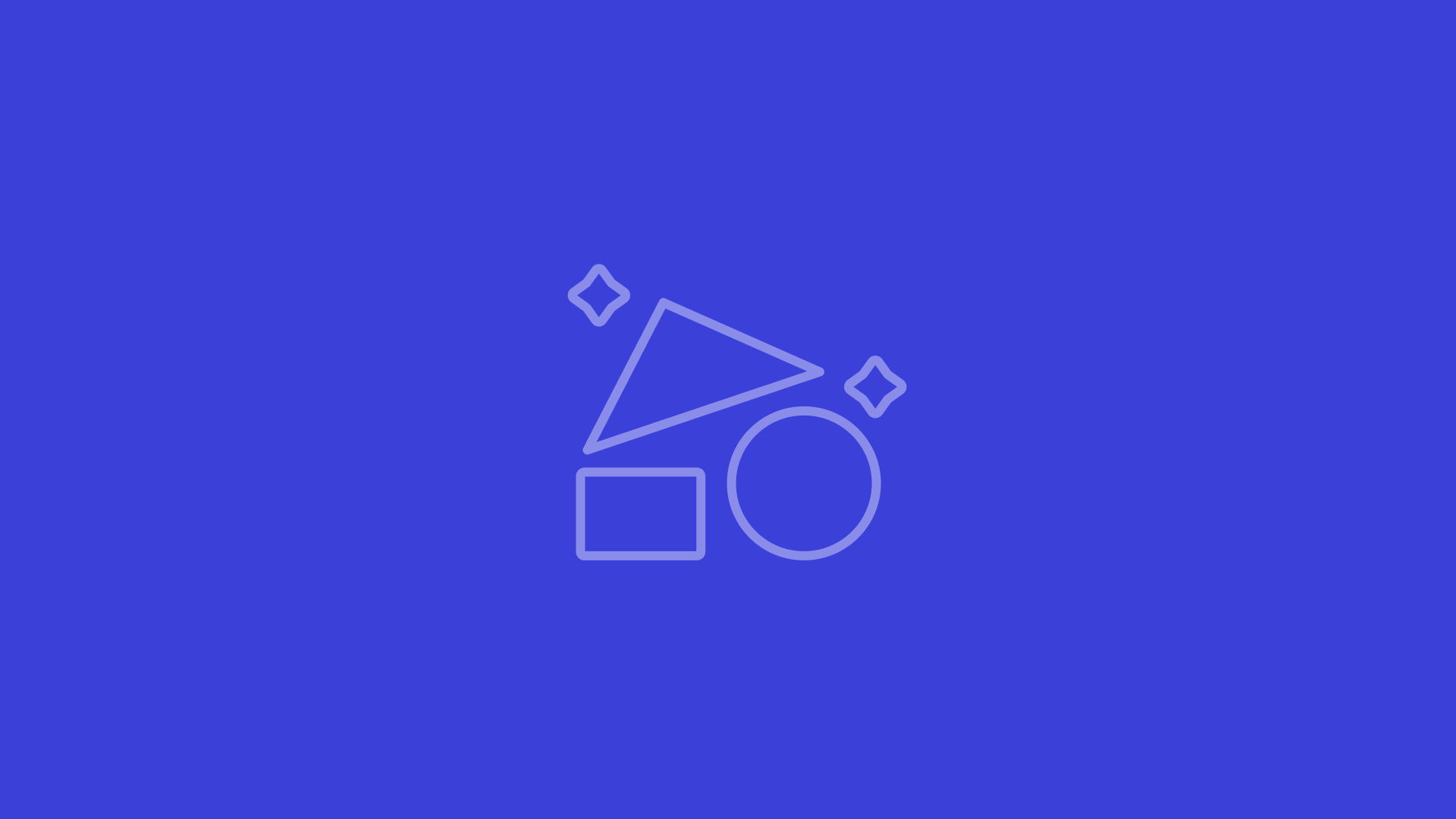Building blocks icon with a dark blue geometric background