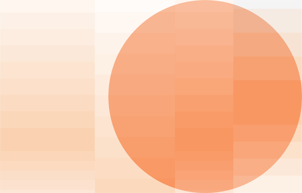 Orange disc on a beige gradient background.