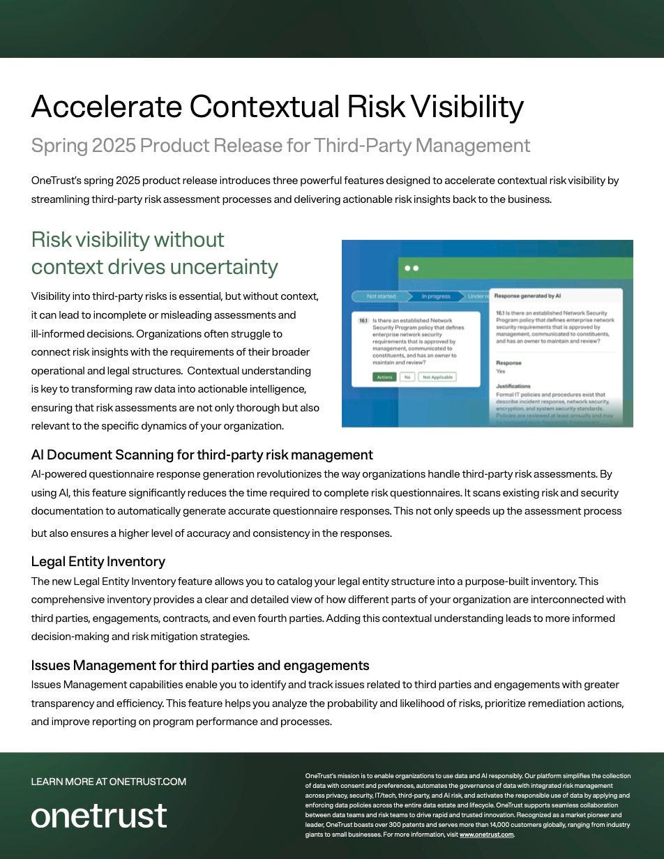 Accelerate Contextual Risk Visibility infographic