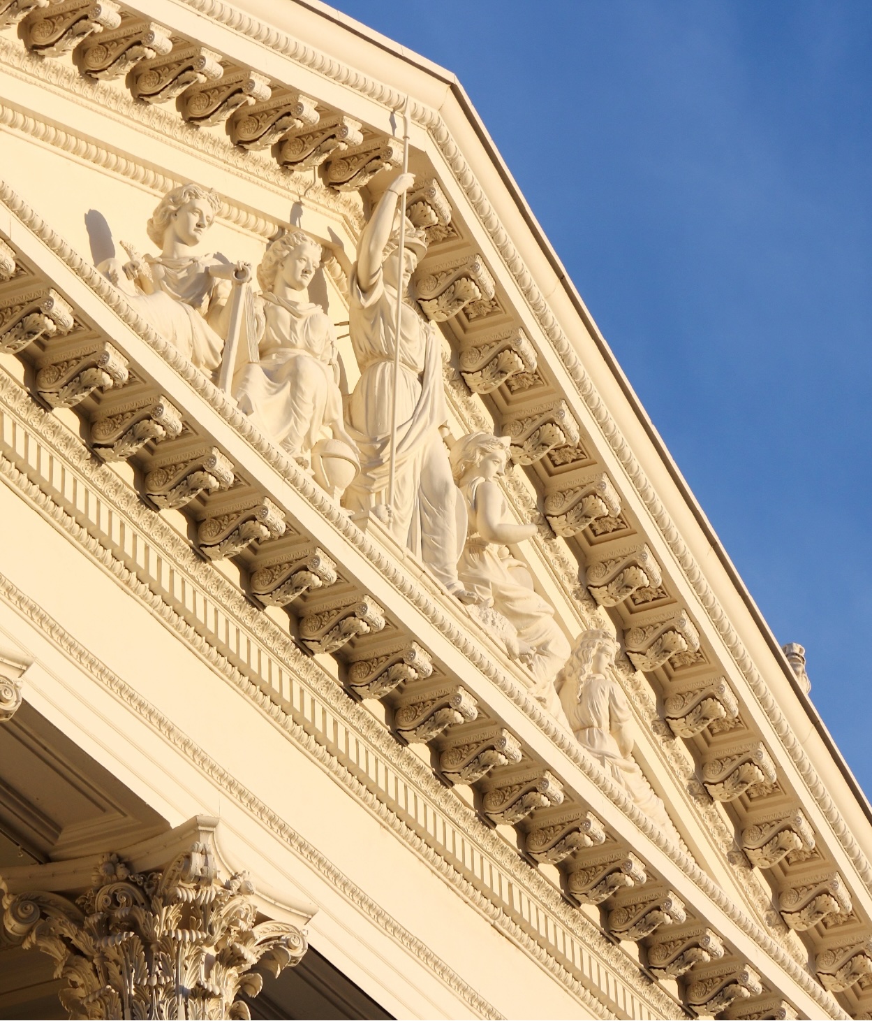Closeup of the California state house